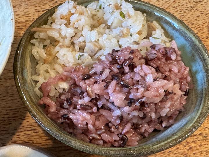 ジューシーと赤米のハーフ＆ハーフ